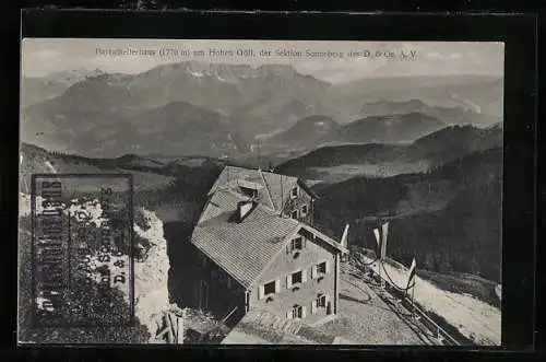 AK Purtschellerhaus, Berghütte am Hohen Göll, Sektion Sonneberg der D. & Oe. A. V.