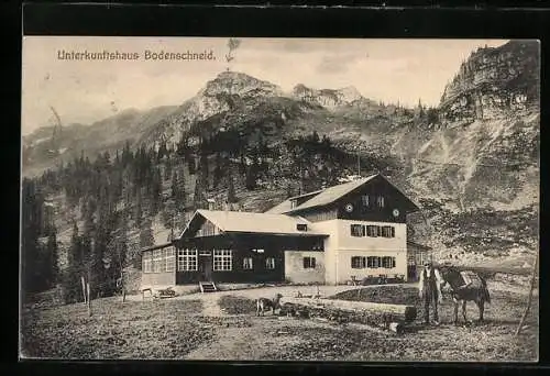 AK Bodenschneidhaus, Berghütte vor Gebirgspanorama