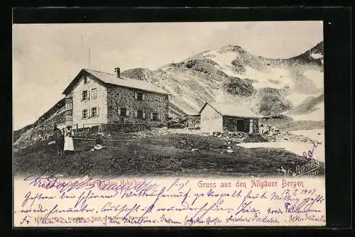 AK Nebelhornhaus, Berghütte in den Allgäuer Bergen