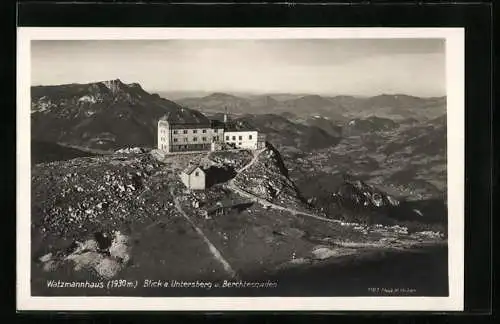 AK Watzmannhaus, Panorama mit Berchtesgaden