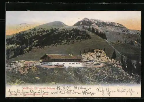 AK Wallberg-Unterkunftshaus, Blick zur Spitze