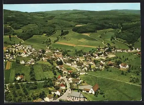 AK Ostentrop /Sauerland, Gesamtansicht vom Flugzeug aus gesehen