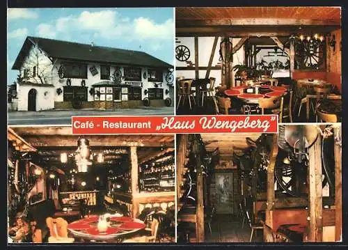 AK Breckerfeld, Café-Restaurant Klaus Wengeberg, Innen- und Aussenansichten