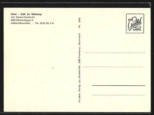 AK Valbert /Sauerland, Hotel-Café am Ebbehang