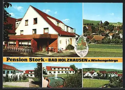 AK Bad Holzhausen /Wiehengeb., Hotel-Pension Stork