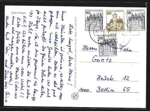 AK Fintel, Edeka-Markt, Freibad mit Sprungturm