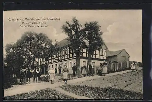 AK Neustadt i. Sa., Restaurant Gustav Michels