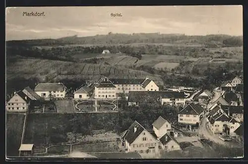 AK Markdorf, Ortsnansicht mit Spital