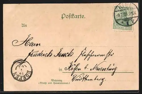 AK Uerdingen, Blick vom Rheinthor zur Rheinlust