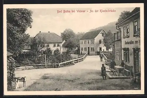 AK Bad Berka, Strasse An der Klosterbrücke