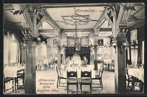 AK Goslar-Hahnenklee, Hotel-Restaurant Deutsches Haus, Gastraum