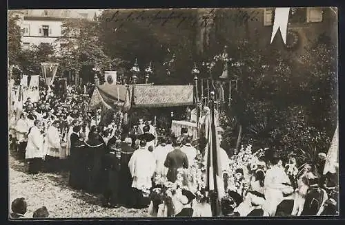 Foto-AK Freiburg i. Br., Fronleichnamsprozessoin