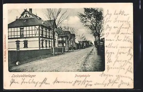 AK Hamburg-Lokstedt, Lockstedter Lager, Postgebäude