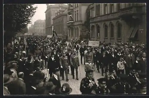 AK Mannheim, Wiedersehensfeier 5. Feldart. Regiment, Juni 1927