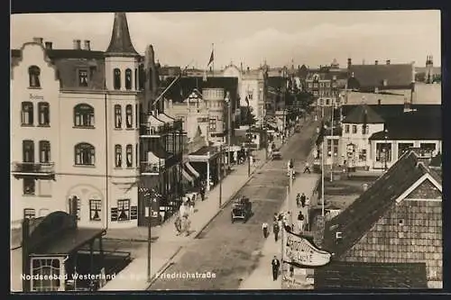 AK Westerland /Sylt, Friedrichstrasse aus der Vogelschau