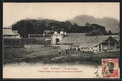 AK Tonkin, Tuyen-Quang, Vieille Porte Murs de la Citadelle