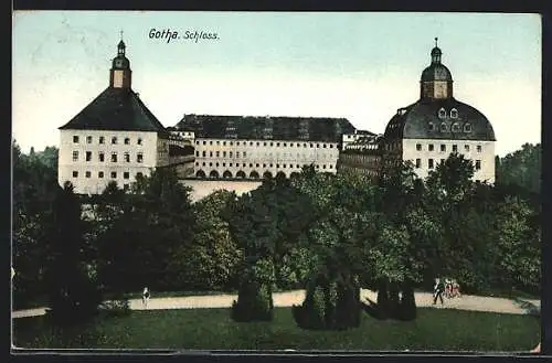 AK Gotha, Schloss mit Umgebung