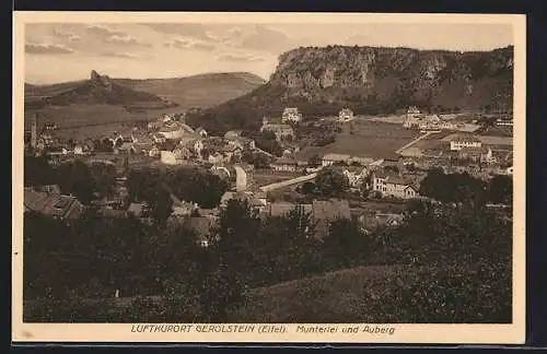 AK Gerolstein /Eifel, Ortsansicht mit Munterlei und Auberg