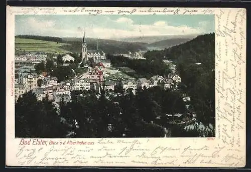 AK Bad Elster, Ortsansicht von der Alberthöhe aus
