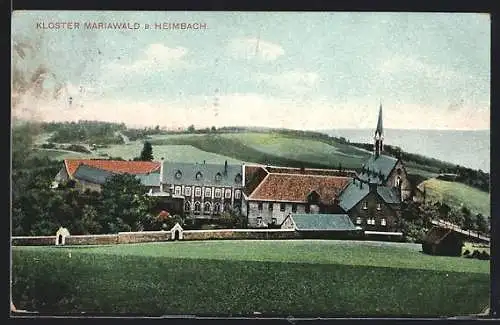 AK Heimbach /Bz. Aachen, Kloster Mariawald aus der Vogelschau