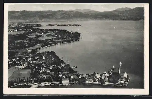 AK Wasserburg /Bodensee, Ortsansicht vom Flugzeug aus