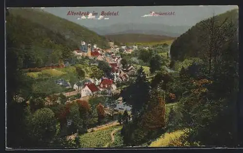 AK Altenbrak /Bodetal, Totalansicht von oben