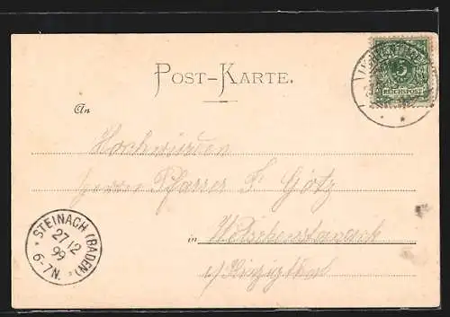 AK Baden-Baden, Totalansicht mit Fernblick