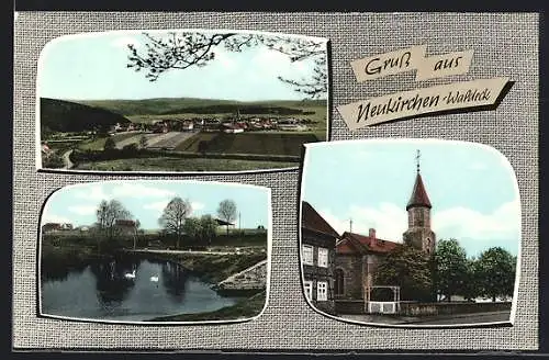 AK Neukirchen /Waldeck, Gesamtansicht, Kirche