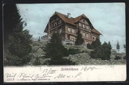 AK Schöcklhaus mit Blick von unten