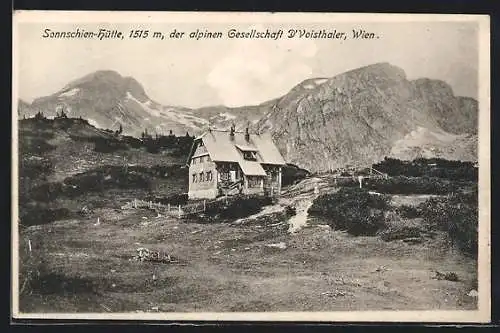 AK Sonnschien-Berghütte der alpinen Gesellschaft D`Voisthaler