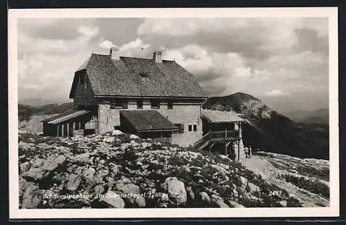 AK Schneealpenhaus, Blick auf die Berge