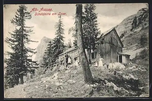 AK Schutzhütte am Loser, Berghütte bei Alt-Aussee