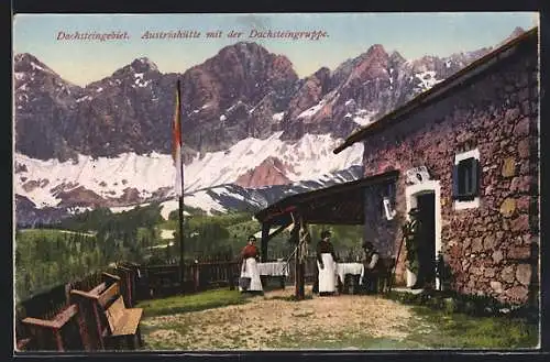 AK Austriahütte, Motiv mit der Dachsteingruppe