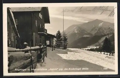 AK Bergsteiger- und Schieläuferheim Austria gegen den Bruderkogel