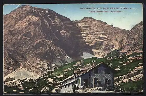 AK Hesshütte auf dem Ennseck, Panoramablick
