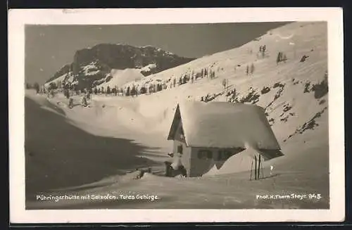 AK Totes Gebirge, Pühringer-Berghütte mit Salzofen