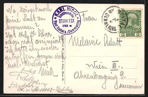 AK Carl Lechnerhaus am Stuhleck bei Spital a. S.