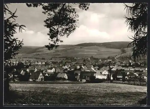 AK Angersbach /Hessen, Panorama von einem Berg aus