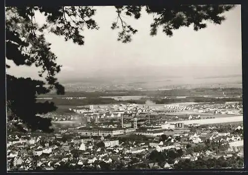 AK Singen (Hohentwiel), Totalansicht mit MAGGI-Werke