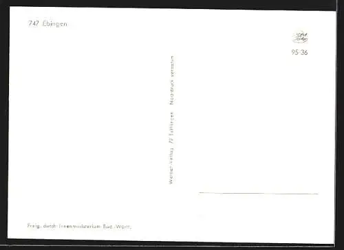 AK Ebingen, Totalansicht aus der Vogelschau