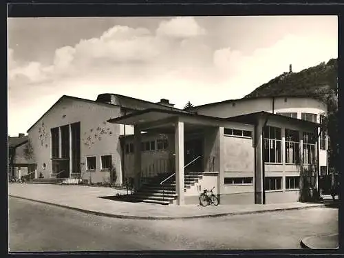 AK Ebingen, Strassenpartie am Stadtbad