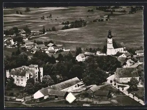 AK Mariakirchen /Ndb., Ortsansicht vom Flugzeug aus