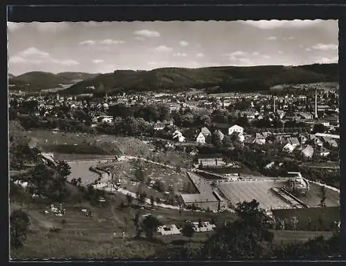 AK Lahr /Schwarzwald, Gesamtansicht mit Terrassenbad