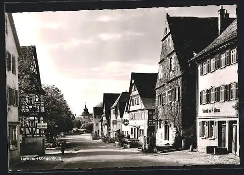 AK Langenburg, Strassenpartie mit Cafè Bauer