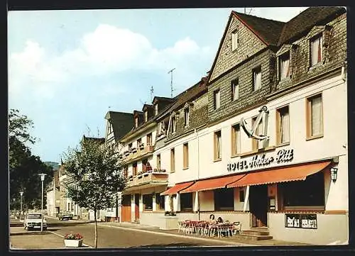 AK Moselkern, Strassenpartie am Hotel Anker