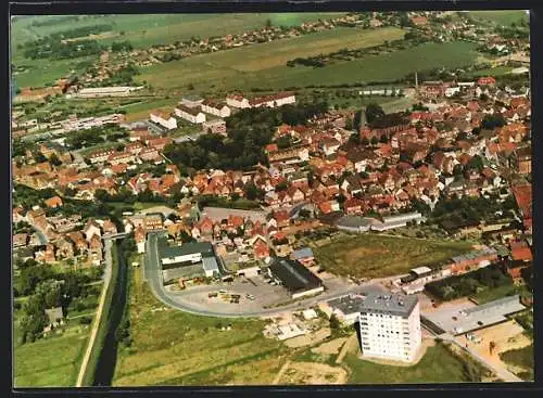 AK Wilster, Ortsansicht vom Flugzeug aus