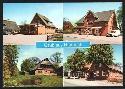 AK Hammah Krs Stade, Gasthof Zum alten Krug und Geschäfte