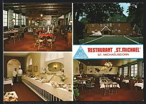 AK St. Michaelisdonn, Restaurant St. Michael in vier Ansichten