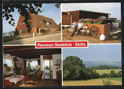 AK Stöfs-Behrensdorf /Ostsee, Vier Ansichten mit Pension Seeblick