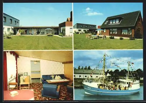 AK Friedrichskoog /Nordsee, Ferienwohnung in vier Ansichten